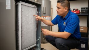How do I troubleshoot a frozen air conditioner coil in my San Marcos, TX home