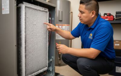 How do I troubleshoot a frozen air conditioner coil in my San Marcos, TX home?