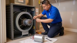 What is the cost to replace an AC blower motor in a San Marcos, TX home