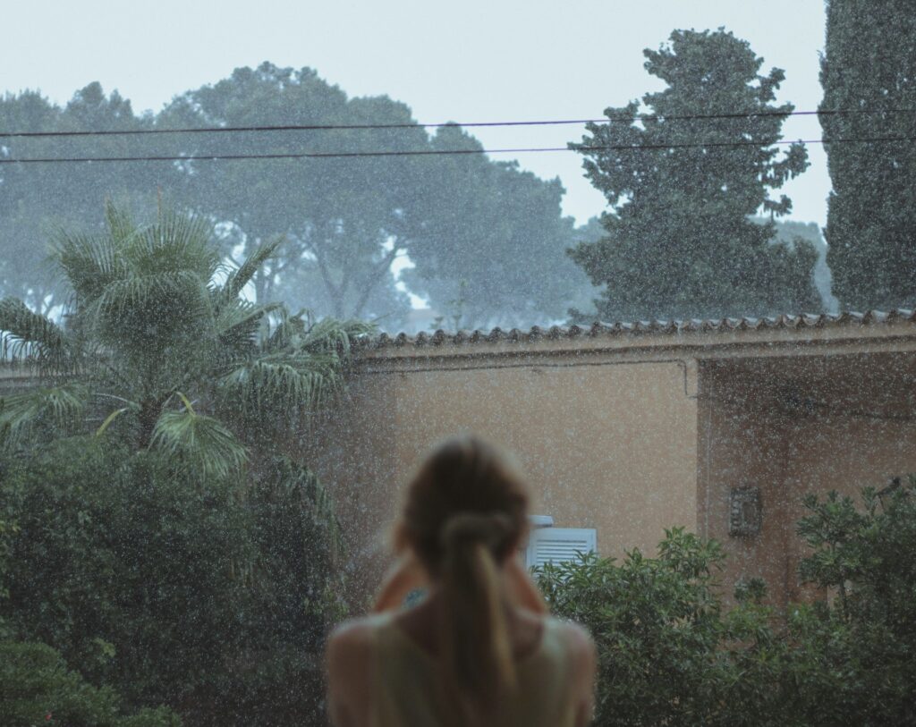 storm outside house