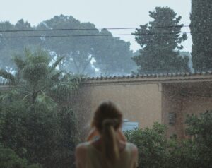 storm outside house