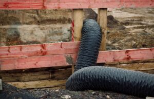 HVAC flex duct installation in attic