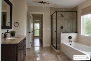 realistic emergency plumbing leak inside a San Marcos home