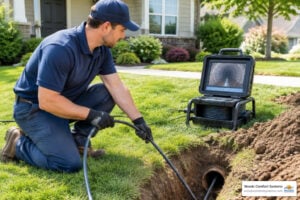 signs of sewer line damage